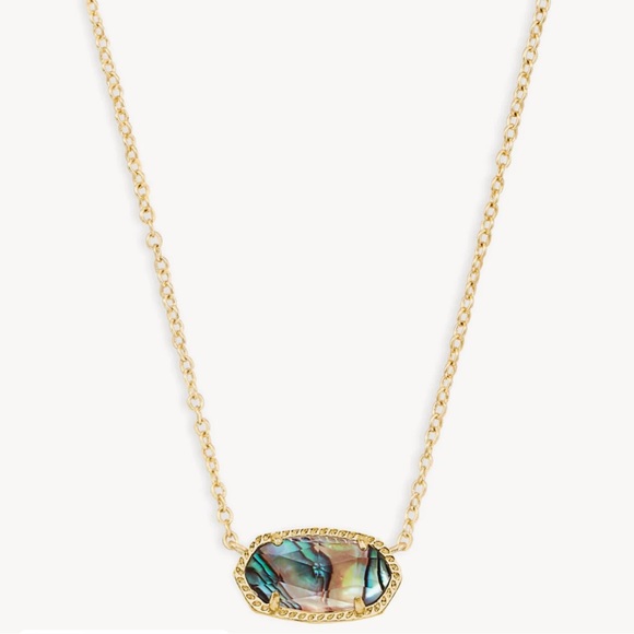 Kendra Scott Elisa Gold Pendant Necklace in Abalone Shell - Picture 1 of 5